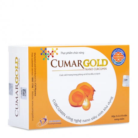 Viên uống Cumar Gold hỗ trợ cho người bị viêm loét dạ dày (3 vỉ x 10 viên/hộp)