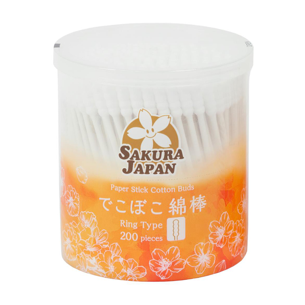 Tăm Bông Kháng Khuẩn SAKURA Dạng Xoắn Sakura TB03 (Hộp 200 Que)
