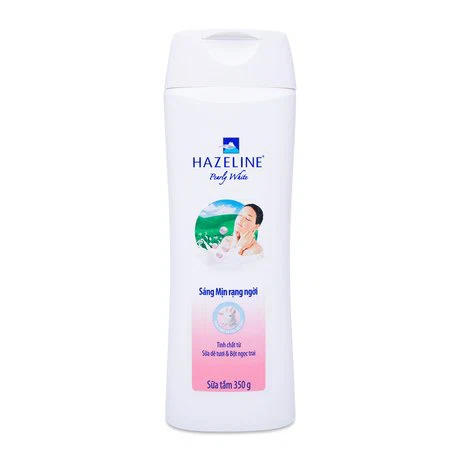 Sữa tắm chiết xuất sữa dê & ngọc trai Hazeline (350ml)