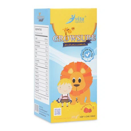 Sirô bổ sung Vitamin, khoáng chất & tăng cường hệ miễn dịch của trẻ Vita Growsure Enhanced (100ml)