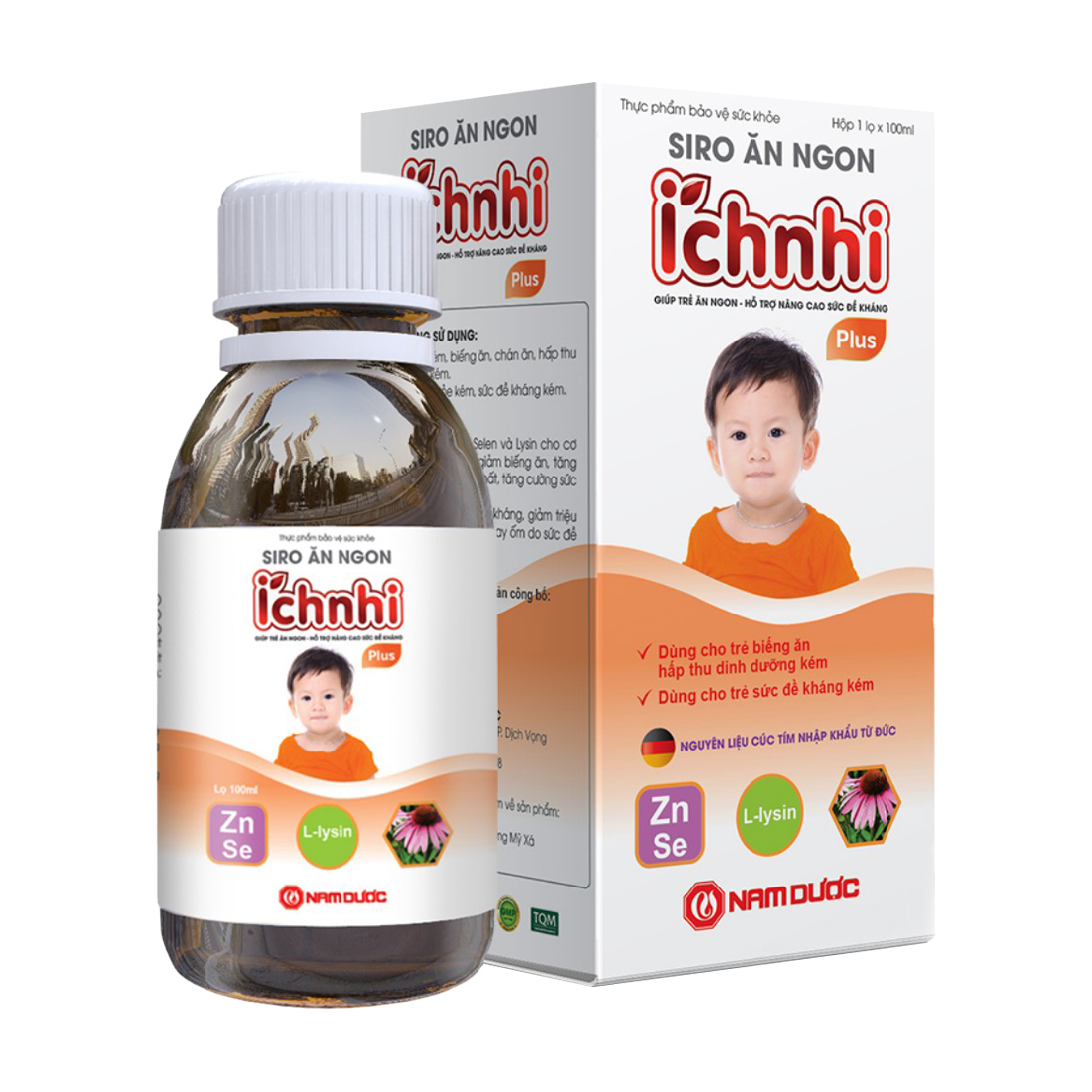 NAM DUOC ICH NHI Plus Siro An Ngon Cho Tre Tu 2Y (Chai 100ml)da doi maP26284