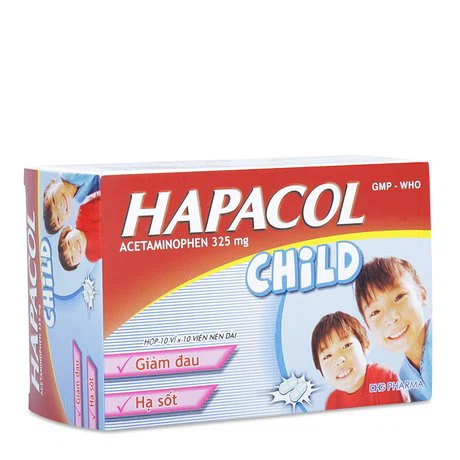 Hapacol Child (Hộp 10 vỉ x 10 viên)