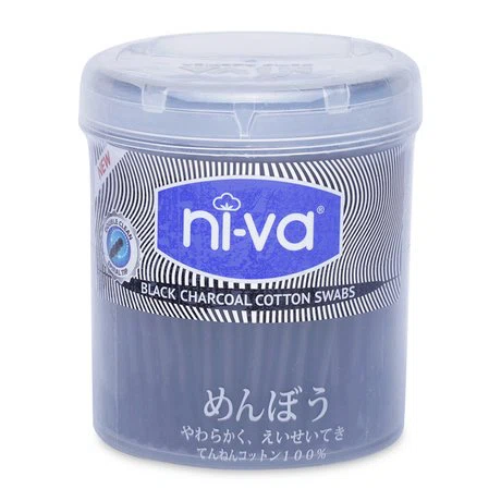 Tăm bông than hoạt tính Niva AJC2 (200 que/hộp)