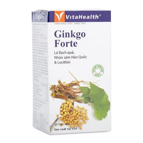Thực phẩm chức năng bổ não, tăng cường trí nhớ Ginkgo Forte (30 viên/hộp)