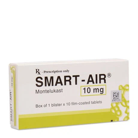 Viên nén bao phim Smart Air 10mg dự phòng và điều trị bệnh hen phế quản mạn tính (1 vỉ x 10 viên)