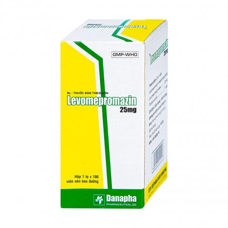 Viên nén Levomepromazin 25mg Danapha trị tâm thần phân liệt, chứng loạn thần kinh (5 vỉ x 20 viên)
