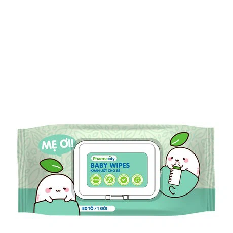 Khăn ướt cho bé Pharmacity (80 tờ/gói)