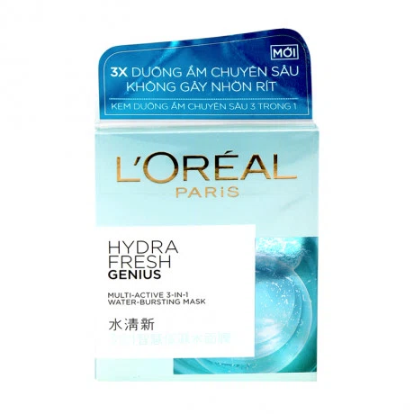 Mặt nạ ngủ dưỡng ẩm chuyên sâu L'oreal Hydrafresh Genius (100ml)