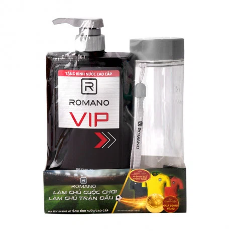Sữa tắm nước hoa cho nam Romano Vip (650ml) + Tặng kèm bình nước tiện lợi