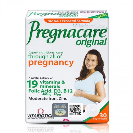 TPCN tăng cường sức khỏe cho phụ nữ mang thai Vitabiotics  Pregnacare (Hộp 30 viên)