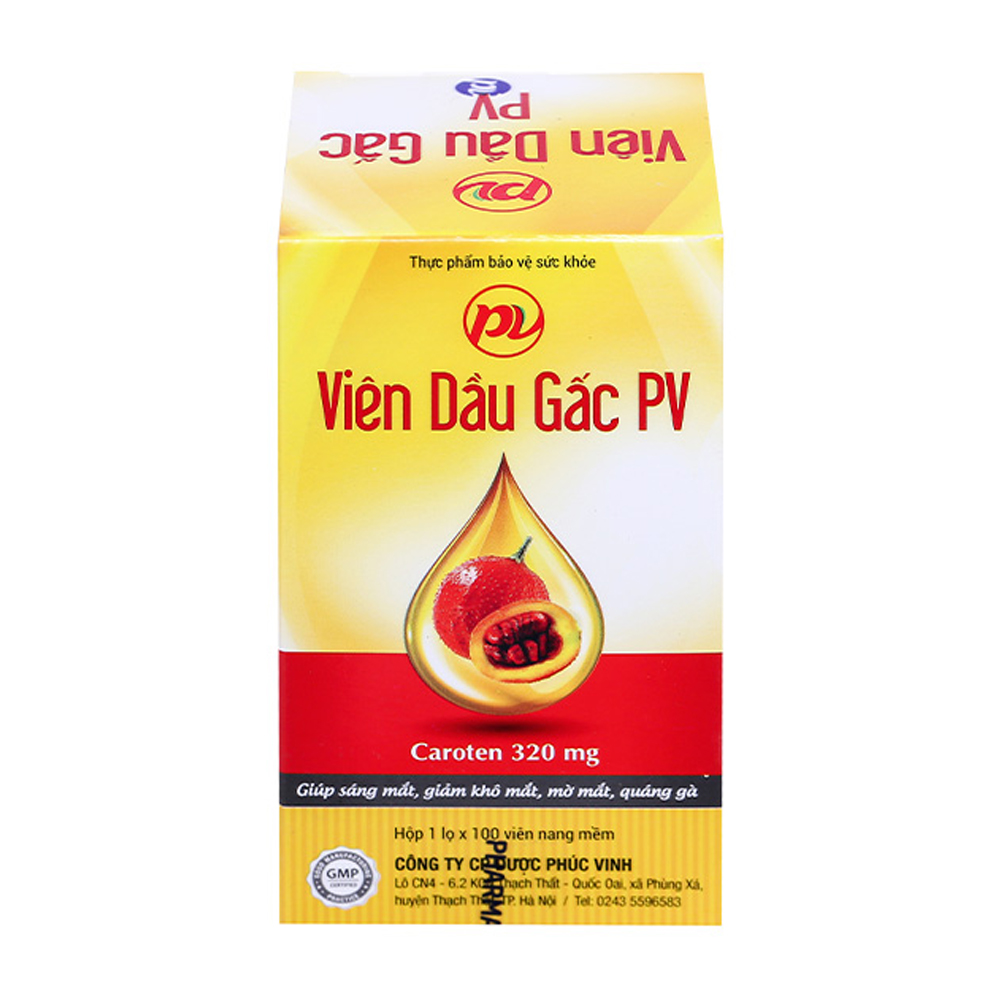 Viên dầu gấc PV (Chai 100 viên)