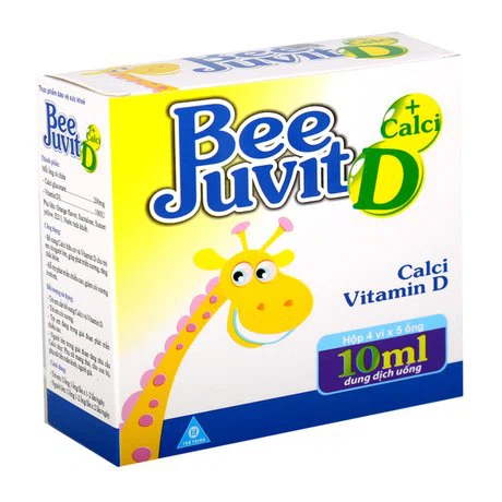 TPCN phát triển xương, răng chắc khỏe Beejuvit  Calci D (Hộp 20 ống x 10ml)