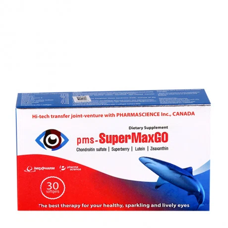 Viên uống pms-SuperMaxGOieen hỗ trợ tăng cường thị lực (Hộp 3 vỉ x 10 viên)