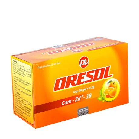 Bột pha Orezol hỗ trợ bù nước và điện giải (40 gói x 4.2g/hộp)