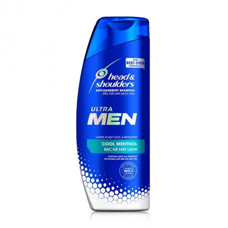 Dầu gội hỗ trợ giảm gàu hương bạc hà mát lạnh Head & Shoulders Ultra Men Cool Menthol (170ml)