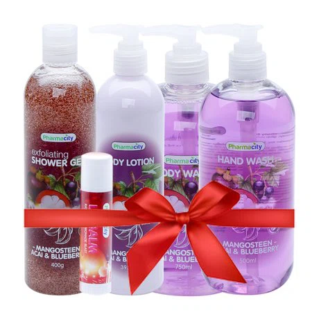 Không bán online - Combo chăm sóc da hương trái cây Pharmacity Mangosteen, Acai & Blueberry