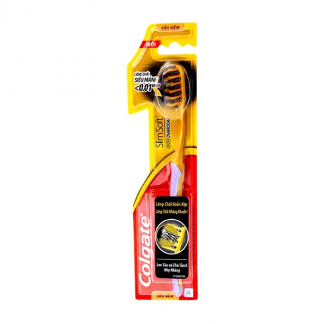 Bàn chải đánh răng Colgate siêu mềm Slim Soft Gold Charcoal