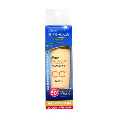 Sữa chống nắng tạo nền trắng mịn Sunplay Skin Aqua Clear White CC Milk SPF 50+/ PA++++ (25g)