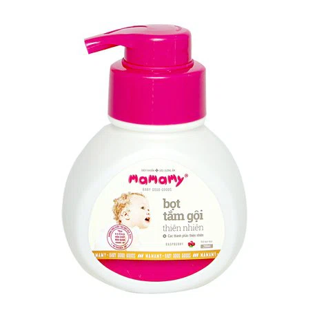 Bọt tắm gội thiên nhiên cho em bé Mamamy Raspberry (200ml)