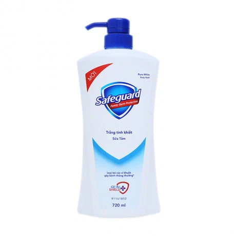 Sữa tắm dưỡng trắng da tinh khiết Safeguard Unisex Shower Gel Whitening (720ml)