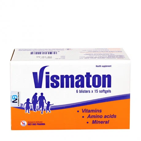 Thực phẩm bảo vệ sức khỏe bổ sung vitamin & khoáng chất Vismaton (Hộp 6 vỉ x 15 viên)