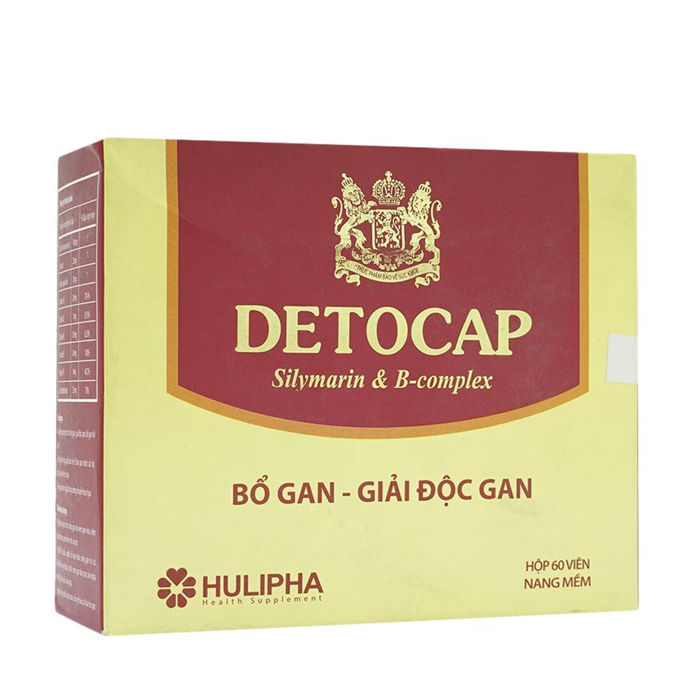 Thực phẩm bảo vệ sức khỏe hỗ trợ tăng cường chức năng gan Detocap (12 Vỉ X 5 Viên)