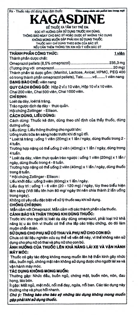 Kagasdine 20mg (Hộp 2 vỉ x 10 viên)