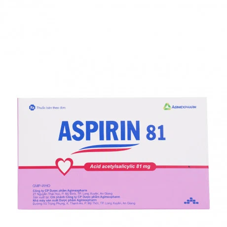 Aspirin 81mg (20vix10vien) Agimexpharm