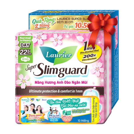 Bundle Laurier BVS Sieu Mong Bao Ve Huong Anh Dao 2210 + Hop 2 Mieng BVS Laurier
