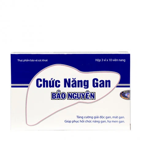Thực phẩm bảo vệ sức khỏe hỗ trợ chức năng gan Bảo Nguyên (Hộp 3 vỉ x 10 viên)