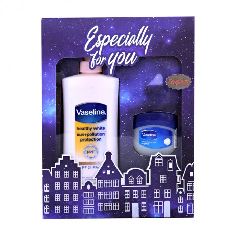 Bộ sản phẩm dưỡng ẩm dưỡng trắng da chống nắng Vaseline