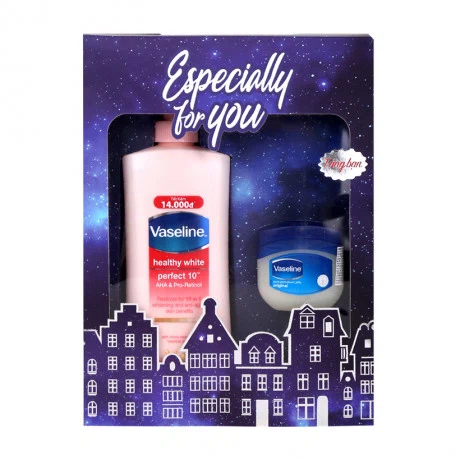 Bộ sản phẩm dưỡng ẩm dưỡng trắng da ngăn ngừa lão hóa Vaseline