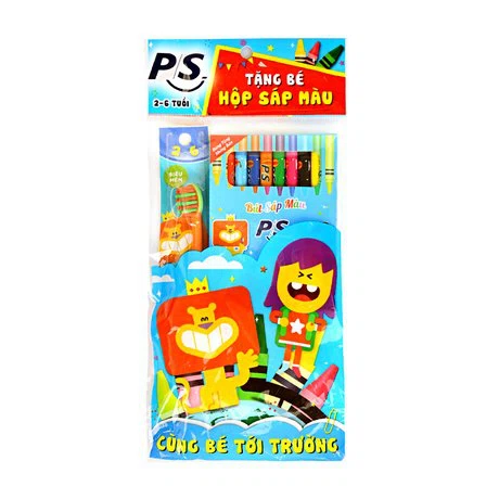 Bàn chải đánh răng P/S siêu mềm cho trẻ từ 2 đến 6 tuổi + Tặng kèm hộp bút chì màu