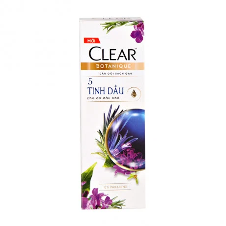 Dầu gội 5 tinh dầu cho da đầu khô Clear (175ml)