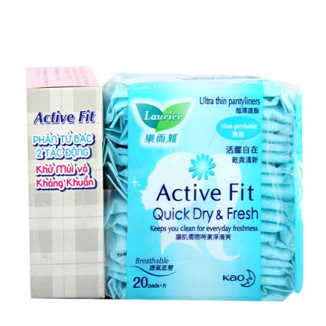 Băng vệ sinh hằng ngày không hương Laurier (20 miếng) + Tặng 1 hộp 3 miếng BVS hằng ngày Laurier