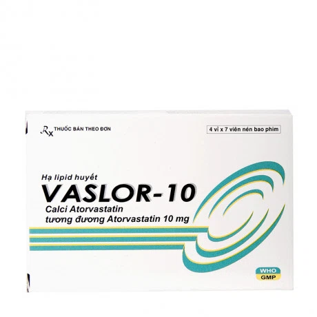 Vaslor 10mg (Hộp 4 vỉ x 7 viên)