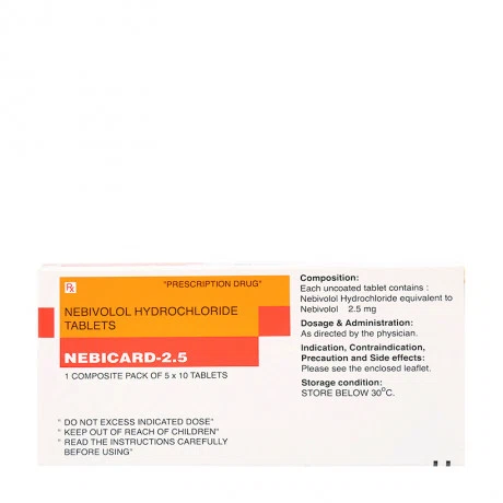 Nebicard 2,5mg (5Vi x 10Vien)