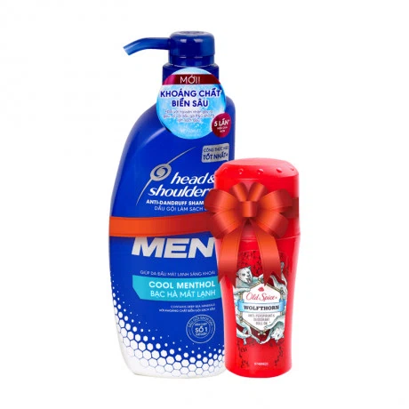Dầu gội làm sạch gàu hương bạc hà mát lạnh Head & Shoulders Ultra Men Cool Menthol (550ml) + Tặng lăn khử mùi Old Spice