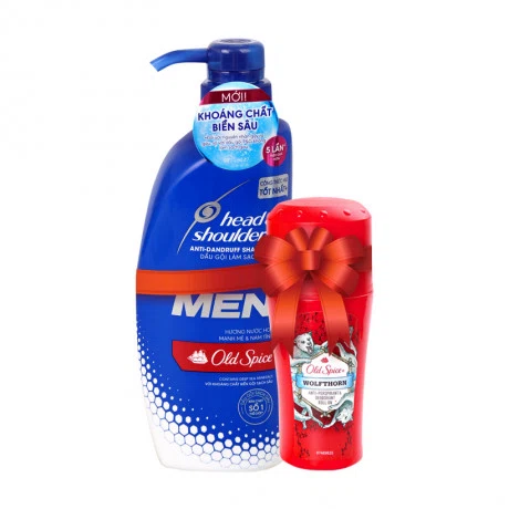 Dầu gội làm sạch gàu hương nước hoa mạnh mẽ và nam tính Head & Shoulders Ultra Men Old Spice (550ml) + Tặng lăn khử mùi Old Spice