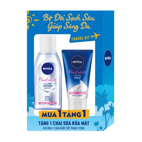 Bundle Nivea Nuoc Tay Trang Sang Da Duong Am 125ml 81915 + SRM Tao Bot 50g