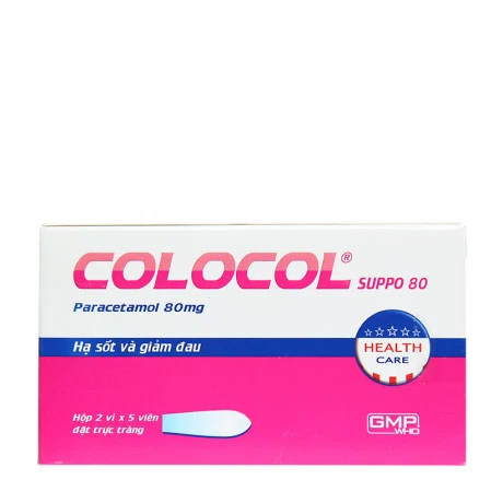 Colocol suppo 80mg (Hộp 2 vỉ x 5 viên)