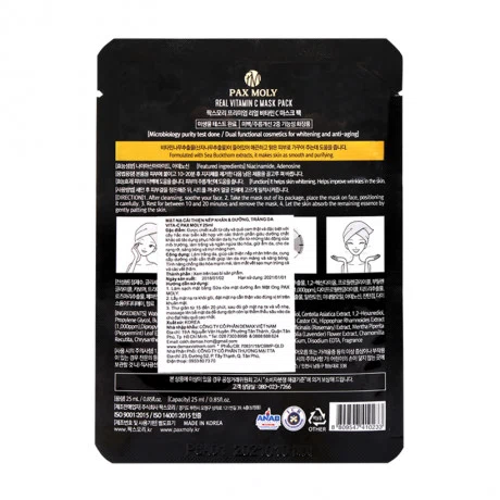 Mặt nạ làm trắng và dưỡng da Pax Moly Real Gold Mask Pack (25ml)