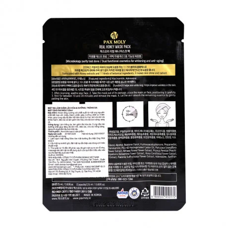 Mặt nạ cải thiện nếp nhăn & dưỡng trắng da Pax Moly Real Vitamin C Mask Pask (25ml)