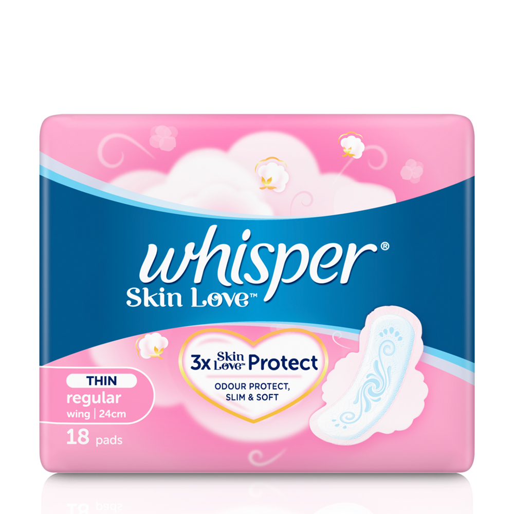 Whisper BVS Ban Ngay Skin Love Canh 24cm 18 Mieng