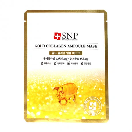 Mặt Nạ SNP Tinh Chất Collagen Vàng Hỗ Trợ Chống Nhăn (Gói 25Ml)