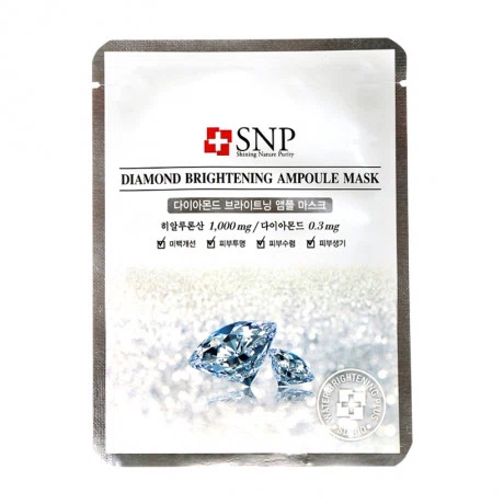 Mặt nạ dưỡng trắng tinh chất kim cương SNP Diamond Brightening Ampoule Mask (25ml)