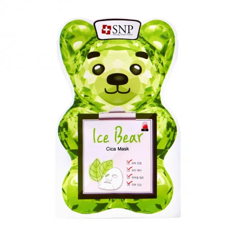 Mặt nạ gấu băng dịu mát cho da nhạy cảm SNP Ice Bear Cica Mask (33ml)