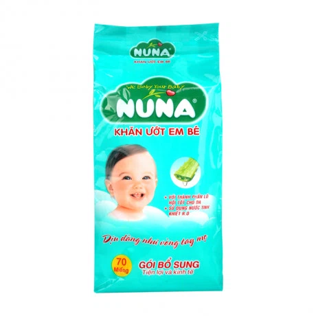 Khăn ướt em bé Nuna (70 miếng/hộp)