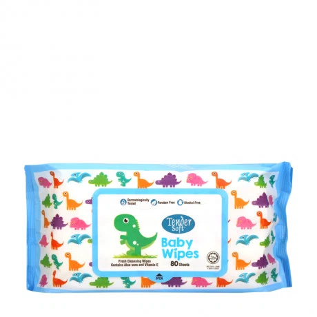 Khăn ướt TENDER SOFT không mùi cho bé (Gói 80 tờ)
