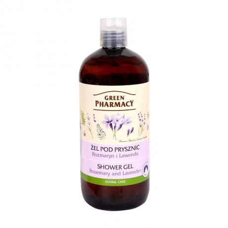 Gel tắm tinh dầu oải hương & hương thảo Green Pharmacy (500ml)